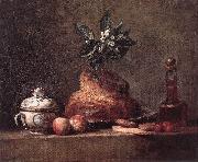 jean-Baptiste-Simeon Chardin La Brioche oil painting artist